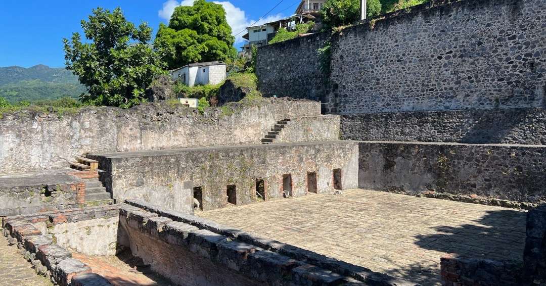 Destroyed theatre after volcan eruption